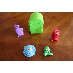 Space Goofs Fridge 1998 Taco Bell Kids Toys Saban Lot of 4 Aliens + Fridge 1990s